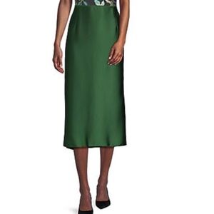 Vince Midi Skirt in Emerald